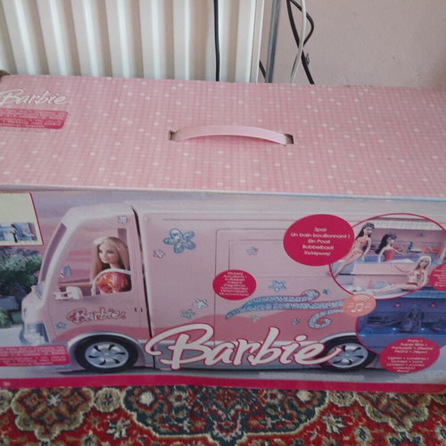 2006 Mattel Barbie Hot Tub Party Bus RV box used