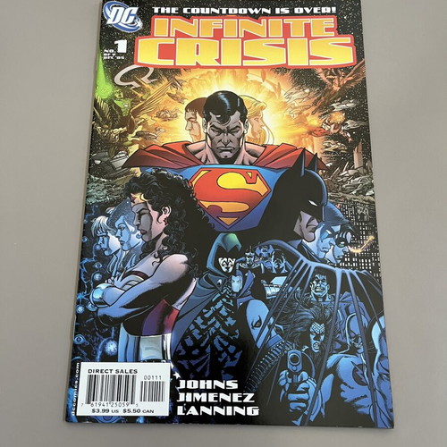 Infinite Crisis #1-7 comic books with George Perez covers
