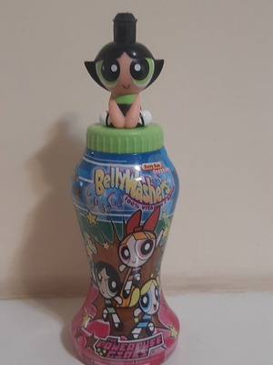 BellyWashers vintage collectible juice bottle 2002 used, The Powerpuff Girls
