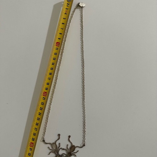Vintage LAK 2000s statement necklace with ants silver tone, like new