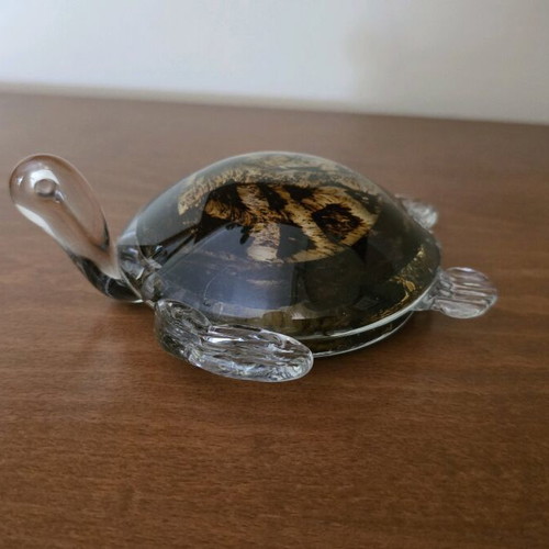 Glass decorative turtle like new