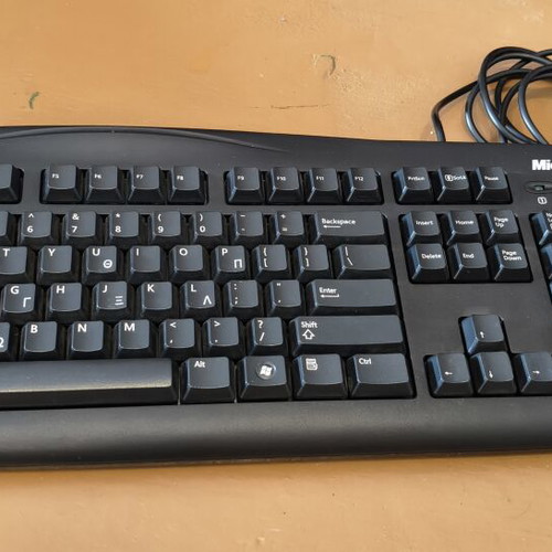 Microsoft Wired Keyboard 200 used, bilingual Greek and English