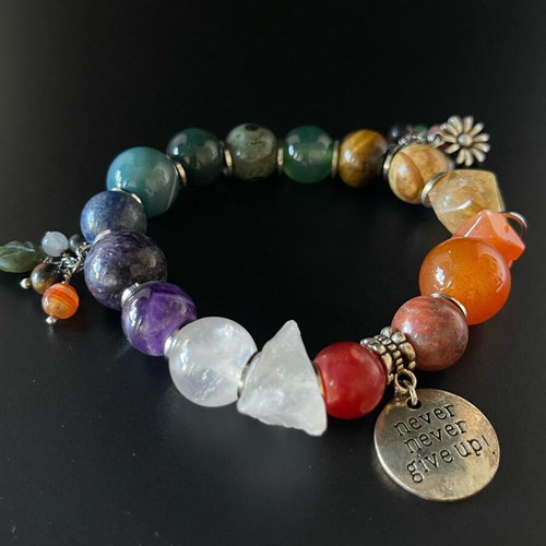 Handmade bracelet with natural stones for energy balance and chakras