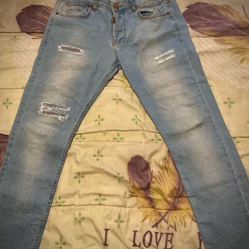 Profil premium jeans light blue like new with distressed details