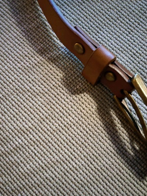 Belt women's thin used, brown, size 105