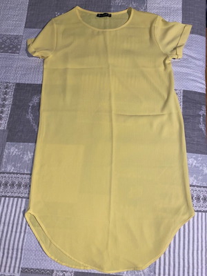 Yellow dress new, summer, transparent, size S