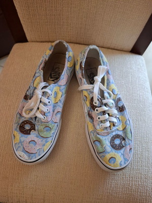 VANS χαμηλά αθλητικά παπούτσια μέγεθος 37 σαν καινούργια, μπλε πολύχρωμα