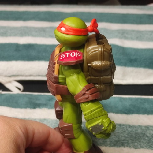 TMNT Nickelodeon Flingers Michelangelo action figure used with mechanism