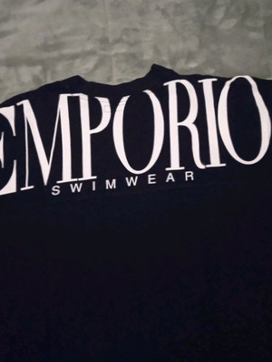 Emporio Armani swimwear blue shirt used size L with 2/4 sleeve