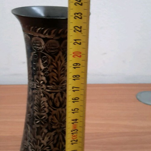 Metal vase with beautiful engraved designs