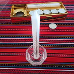 Candle set with glass base new
