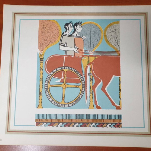Mycenae album with 12 color plates used, lithographs