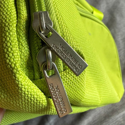 Benetton green travel vanity bag like new