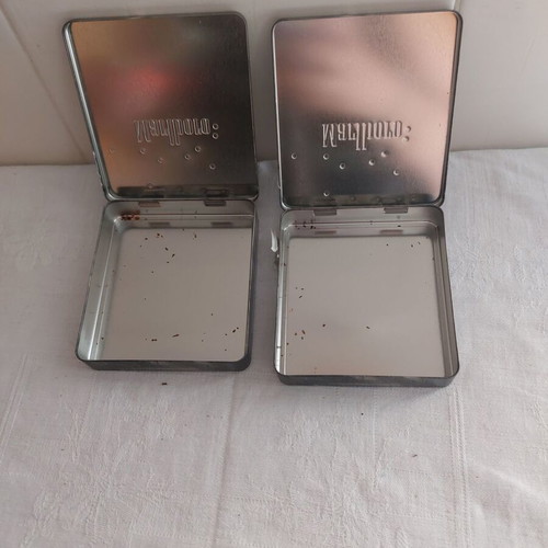 Marlboro metal collectible tins used, set of 2