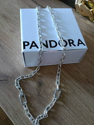 Pandora сребърно колие 925 с отварящи се връзки за висулки ново