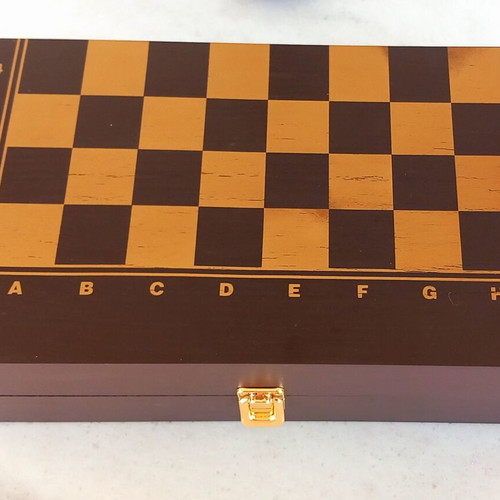 Backgammon and Chess wooden set like new, 12×36×21.5 cm