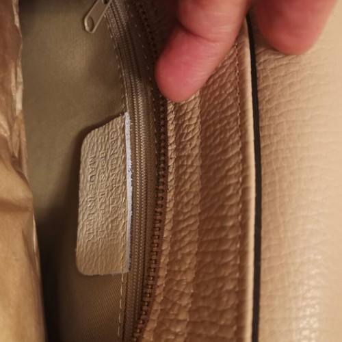 Leather crossbody bag beige new with adjustable strap