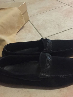 Sergio Rossi Black Suede Loafers No 45 used