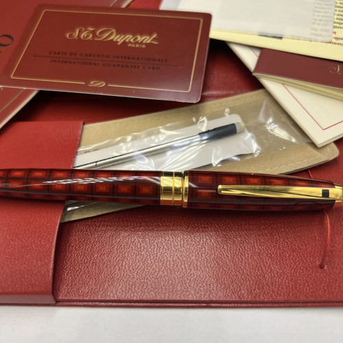 S.T. Dupont Vertigo Ballpoint Pen Olympio Series new with leather pouch