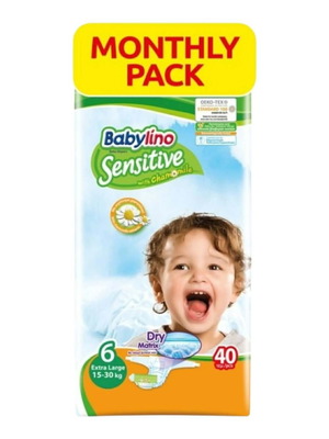Babylino Sensitive Μηνιαίο Πακέτο No6 15-30Kg καινούργιο