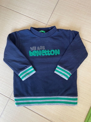 Benetton sweatshirt used, size 98cm, blue in excellent condition