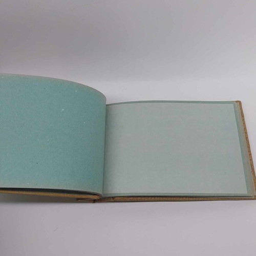 Photo album with leather cover used, 80s vintage