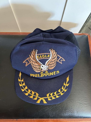Jockey hat used with Philippine eagle, blue