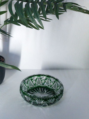 Nachtmann Rom Bleikristall Emerald Green Bowl like new