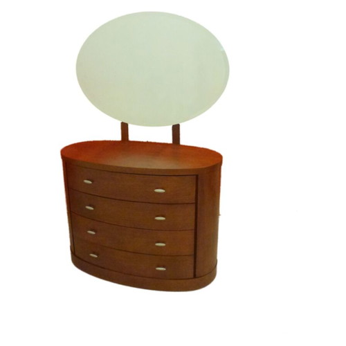 Bedroom Vanity Dil-832 made of MDF with oak finish and oval mirror new