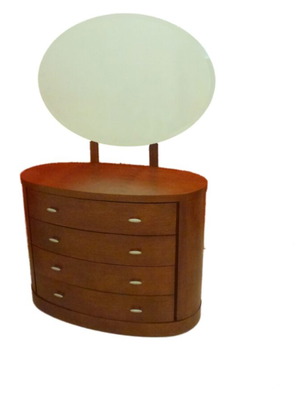 Bedroom Vanity Dil-832 made of MDF with oak finish and oval mirror new
