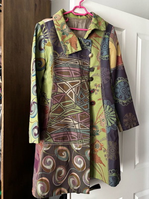 Desigual vintage coat like new, colorful patchwork, size S
