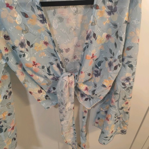 Dream set pants and crop top shirt, linen-like silk fabric, no L/XL