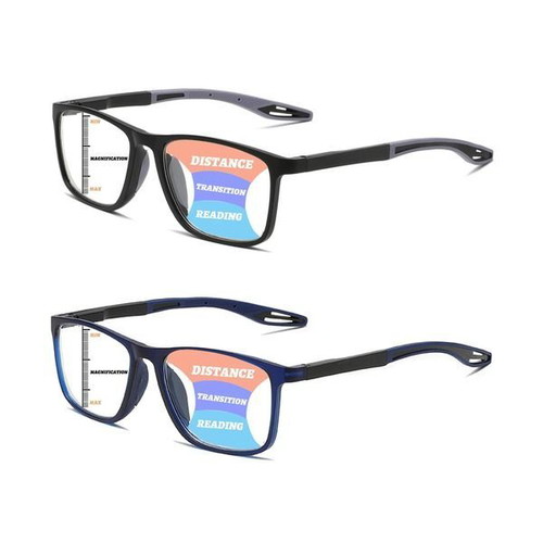 Hubeye TR90 progressive multifocal glasses with blue light filter +1.75