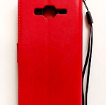  Θήκη κινητού κόκκινη με τριαντάφυλλο (Samsung galaxy j3 2016)