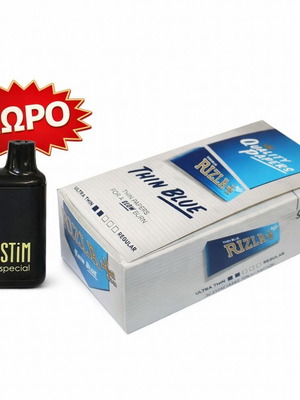 Rizla Blue Cigarette Paper 50 Sheets and Stim Special Disposable E-Cig New