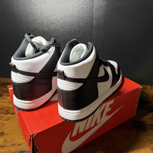 Nike Dunk Hi Retro sneakers, size 45.5 EU, white and black