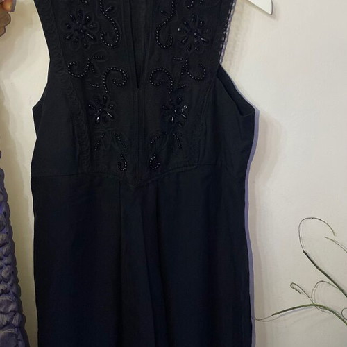 Dress new with embroidery, size L, black