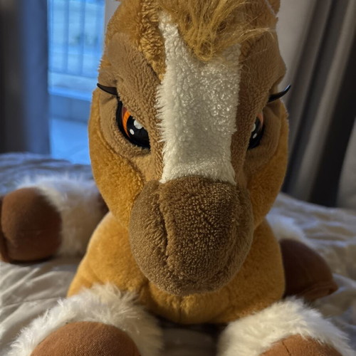 Emotion Pets Toffee the Pony plush toy used with brush
