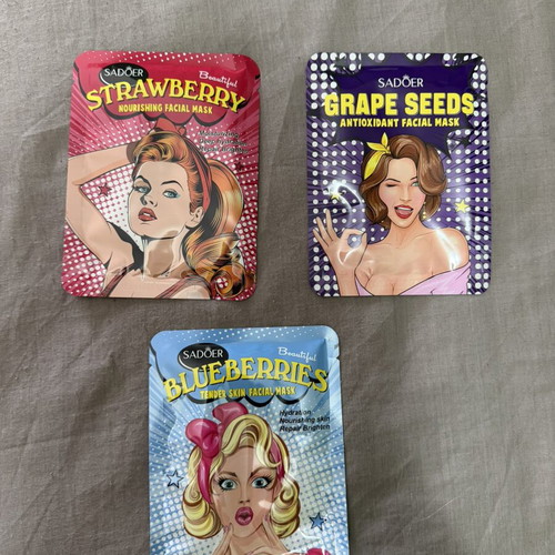 SADOER fabric face mask set of 3, new