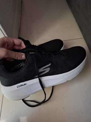 Skechers athletic shoes, size 38, black