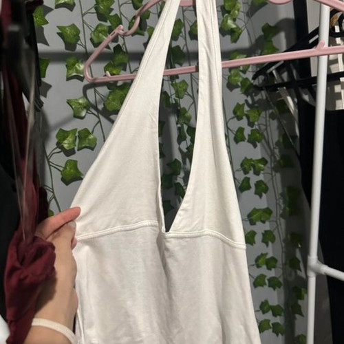 V shape top new white Shein size S