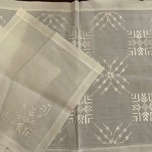 Table runner with napkins and placemats