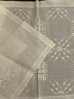 Table runner with napkins and placemats