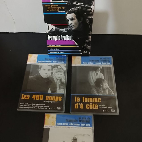 Francois Truffaut DVD boxset used with Greek subtitles, 3 movies