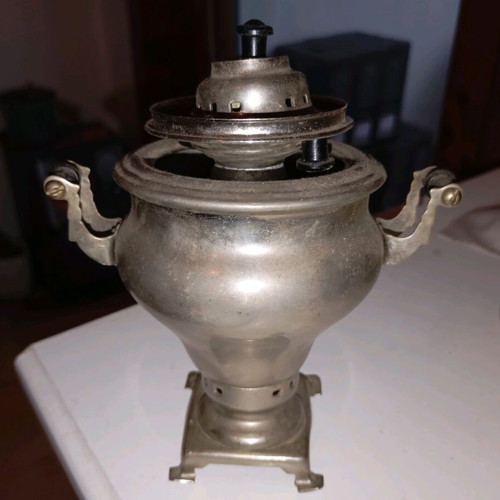 Russian samovar used, decorative and handmade