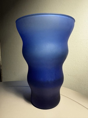 Blue glass vase