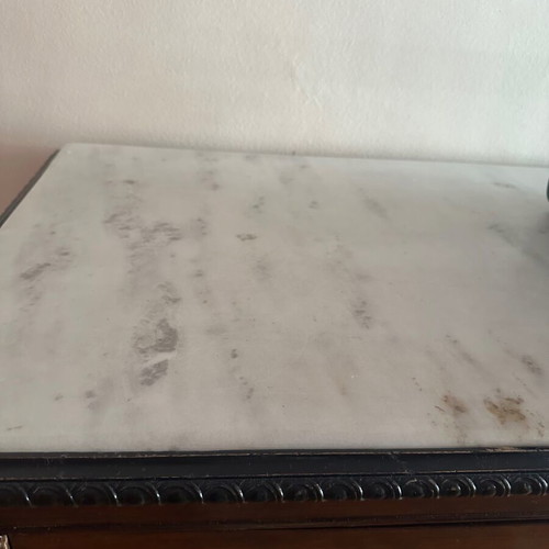 Classic wooden dresser with marble top