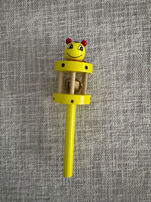 Wooden Bee Rattle new, unused