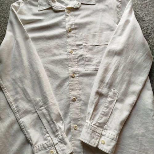 Zara white medium shirt new cotton linen-like