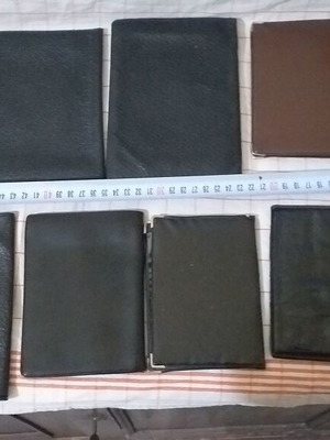 Leather men's wallets like new, set of 5 pieces